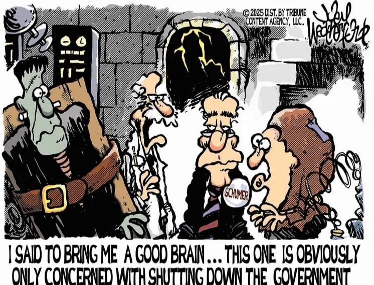 I SAID TO BRING ME A GOOD BRAIN... THIS ONE IS OBVIOUSLY ONLY CONCERNED WITH SHUTTING DOWN THE GOVERNMENT