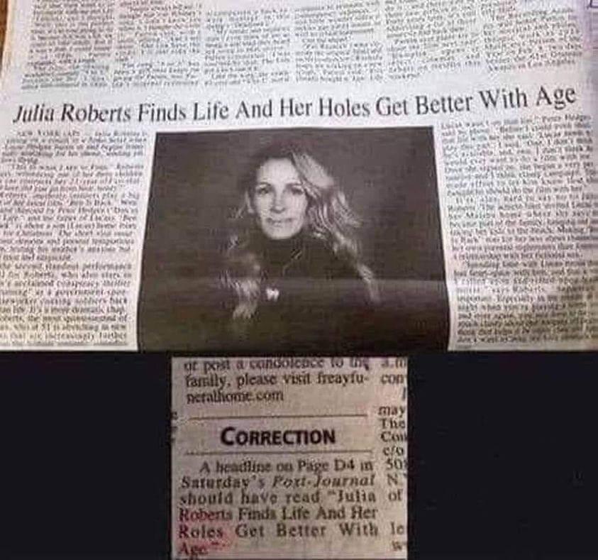 Julia Roberts Finds Life And Her Holes Get Betler With Age 1 y Poxt I N gdl Ve max of And Her Rblt Gbl eiter With le w