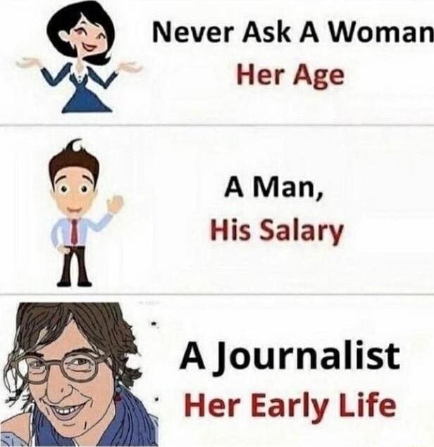 Q Never Ask A Woman lx Her Age A Man l His Salary A Journalist Her Early Life