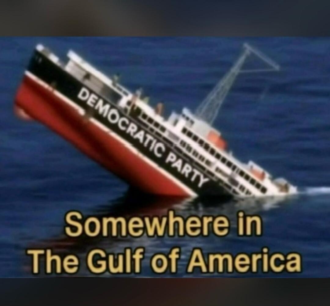 DEMOCRATIC PARTY Somewhere in The Gulf of America