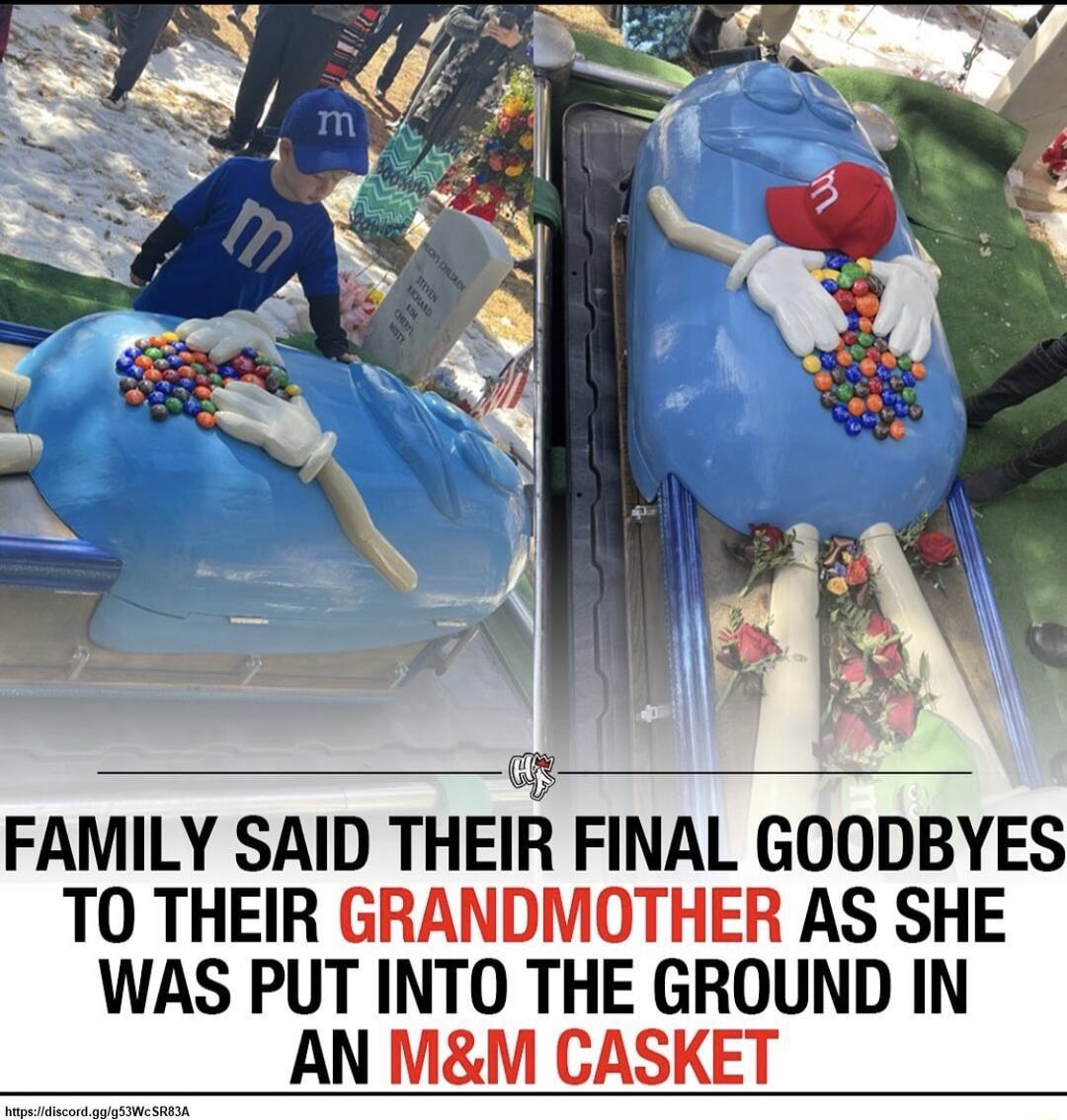 0y FAMILY SAID THEIR FINAL GOODBYES TO THEIR GRANDMOTHER AS SHE WAS PUT INTO THE GROUND IN AN MM CASKET