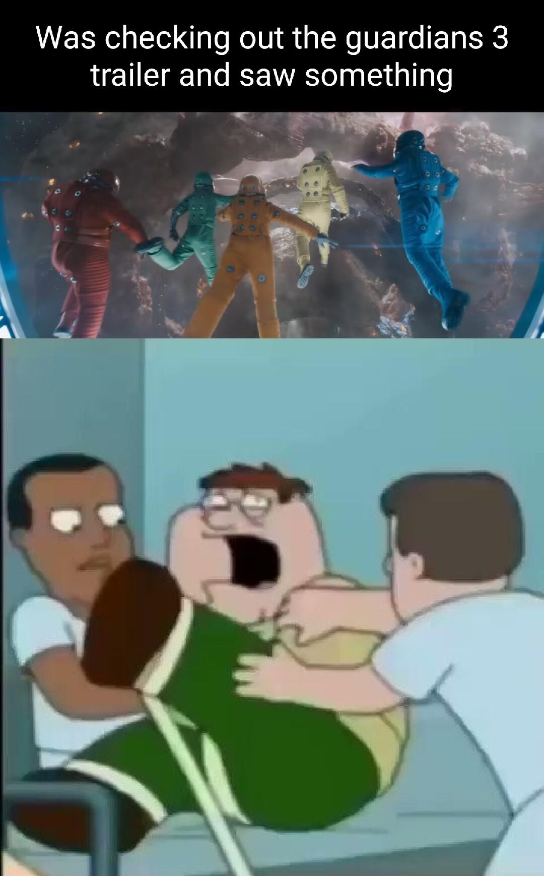 Was checking out the guardians 3 trailer and saw something