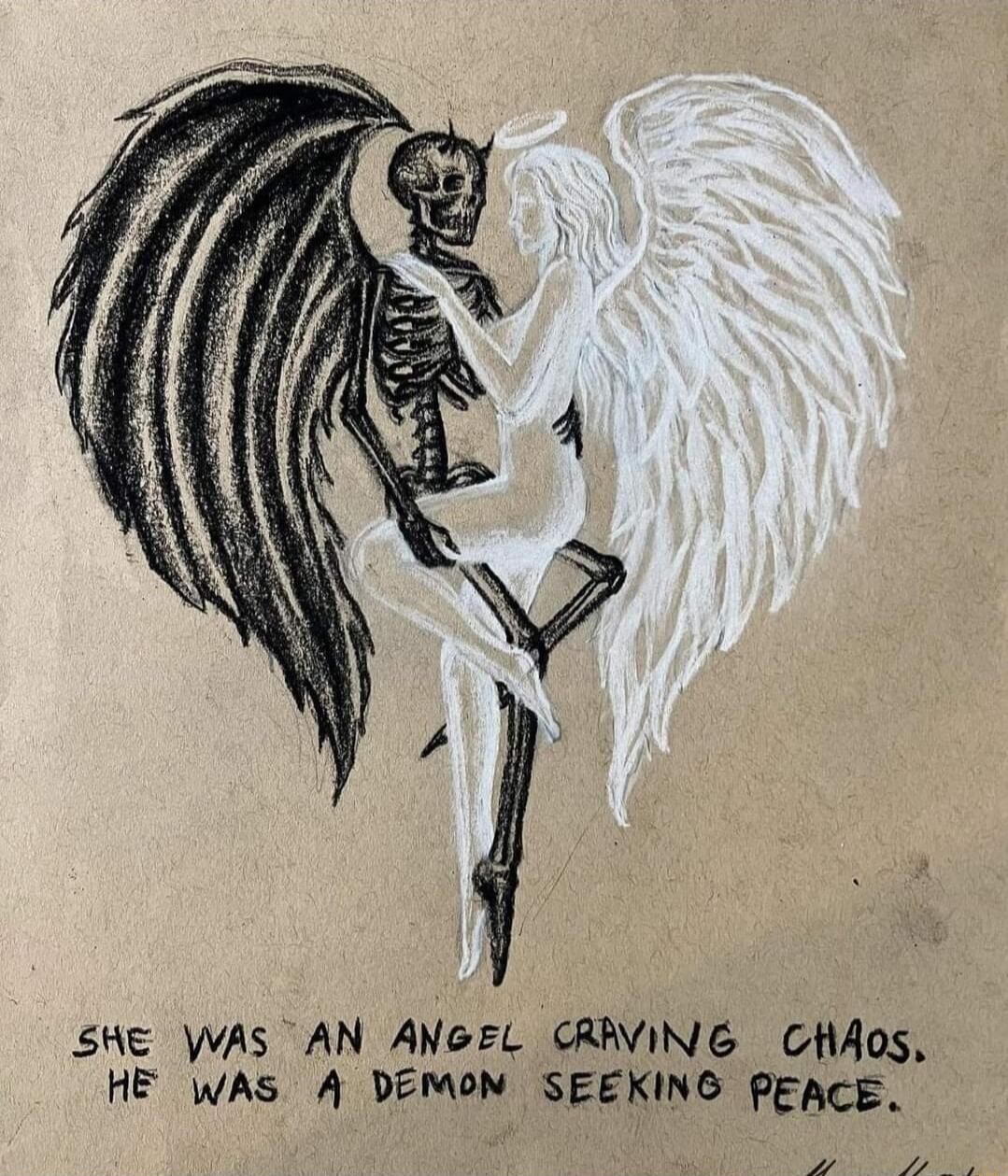SHE WAS AN ANGEL CRAVING CHAos HE wAs A DEMON SEEKING PEACE A AN