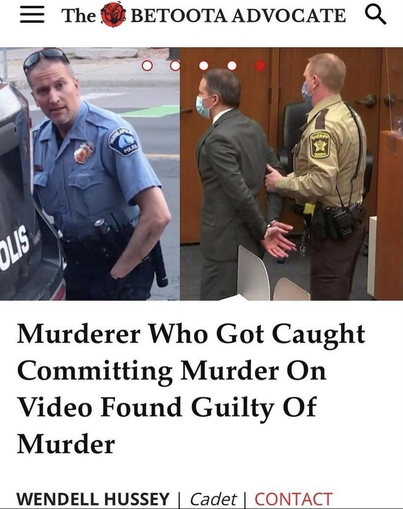 The BETOOTA ADVOCATE Q Murderer Who Got Caught Committing Murder On Video Found Guilty Of Murder WENDELL HUSSEY Cadet CONTACT