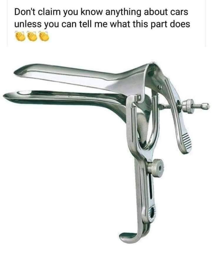 Dont claim you know anything about cars unless you can tell me what this part does