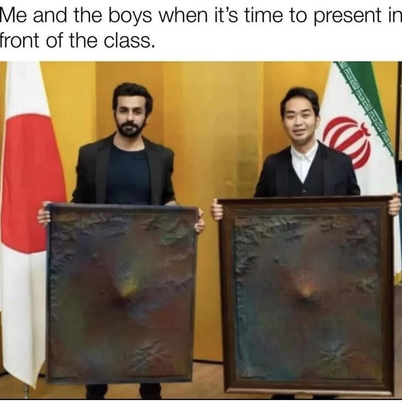 le and the boys when its time to present i ront of the class