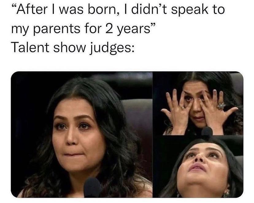 After was born didnt speak to my parents for 2 years Talent show judges