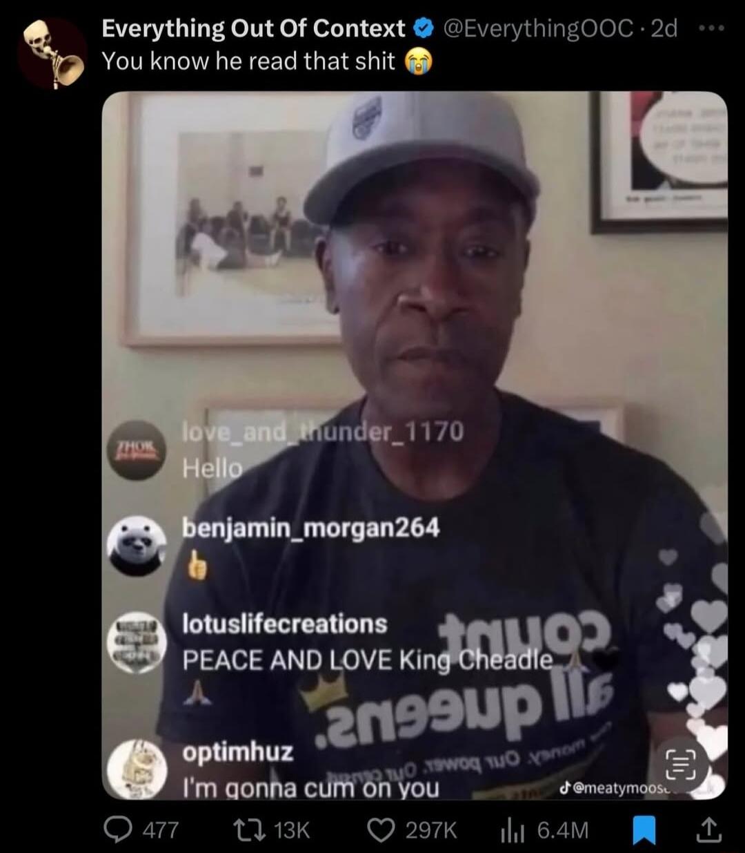 Everything Out Of Context EverythingO0C 2d You know he read that shit lotuslifecreations m PEACE AND LOVE Kin e f s 219UP Im qonha mlm 61 you ras Qa7 113K Q297K 64N