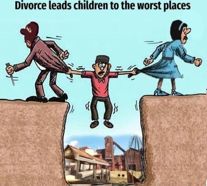 Divorce leads children to the worst places