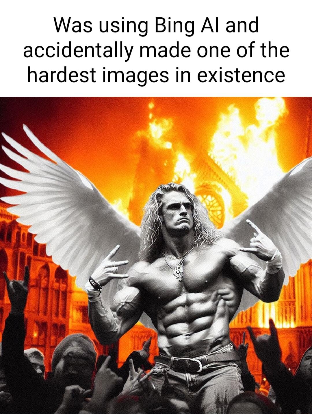 Was using Bing Al and accidentally made one of the hardest images in existence