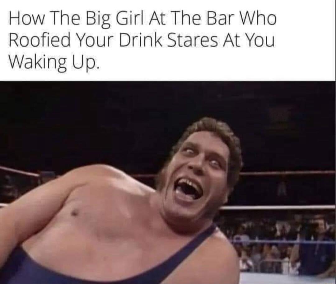 How The Big Girl At The Bar Who Roofied Your Drink Stares At You Waking Up l