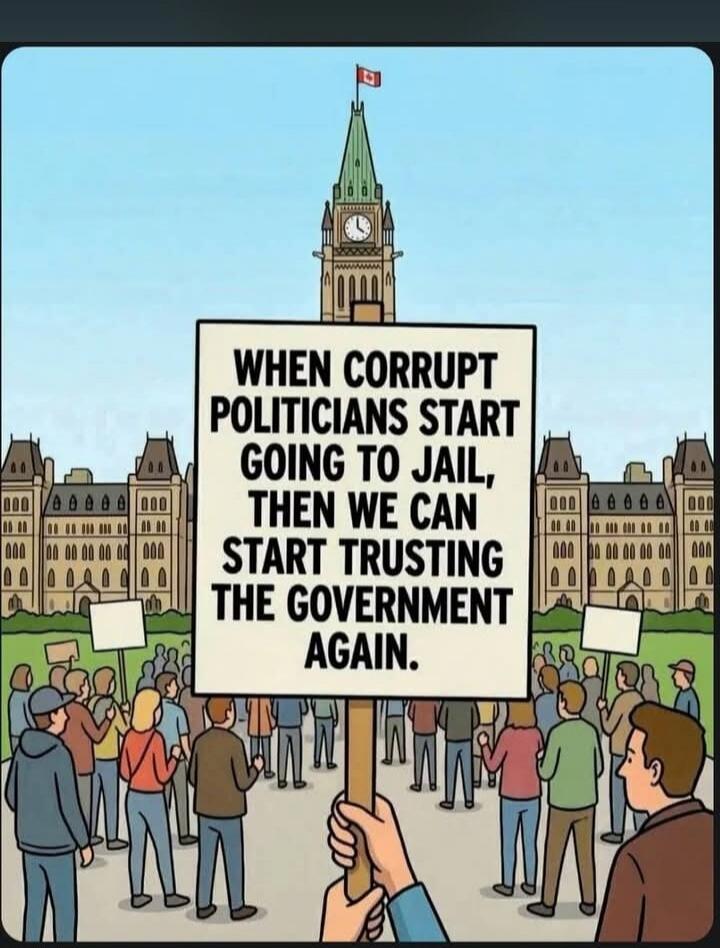 WHEN CORRUPT POLITICIANS START GOING TO JAIL, THEN WE CAN START TRUSTING THE GOVERNMENT AGAIN.