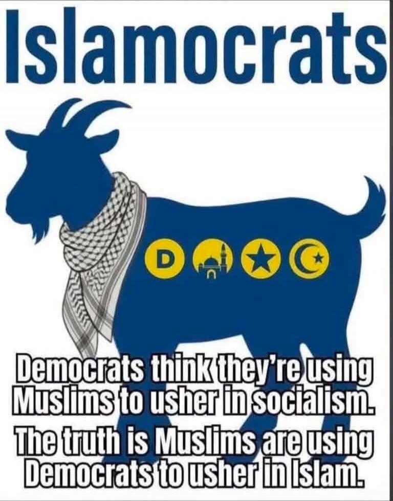 Islamocrats Democrats think they're using Muslims to usher in socialism. The truth is Muslims are using Democrats to usher in Islam.