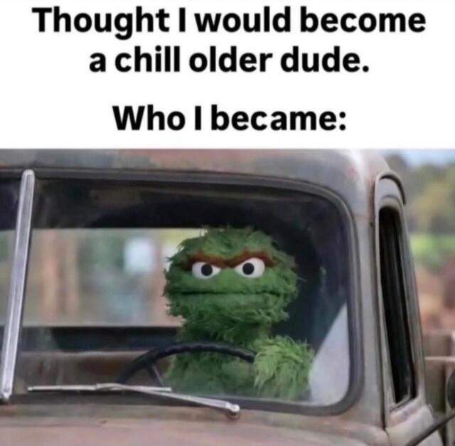Thought I would become a chill older dude. Who I became: