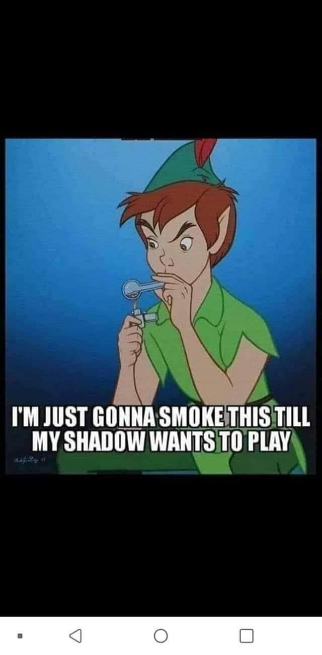 I'M JUST GONNA SMOKE THIS TILL MY SHADOW WANTS TO PLAY