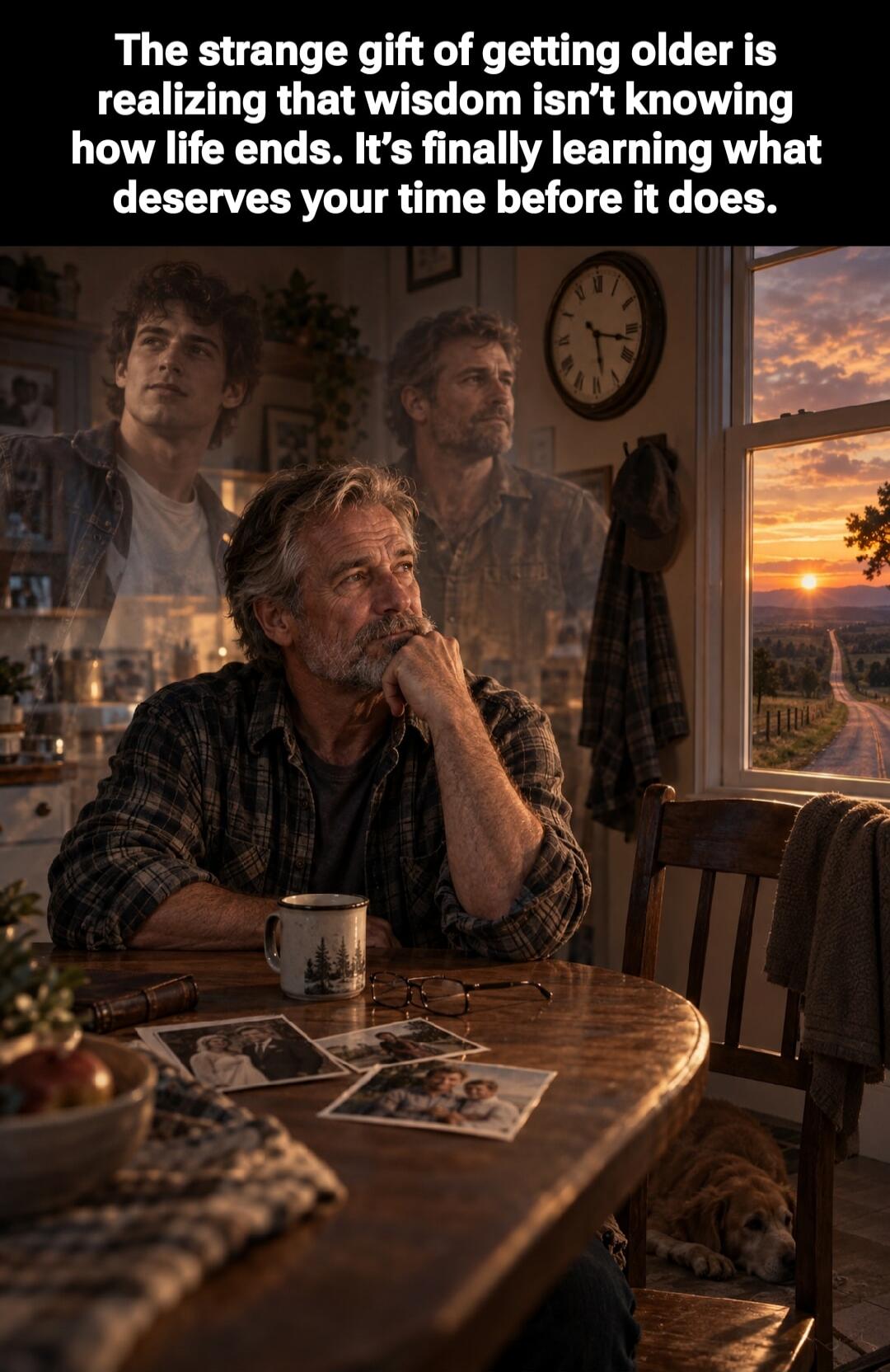 The strange gift of getting older is realizing that wisdom isn't knowing how life ends. It's finally learning what deserves your time before it does.