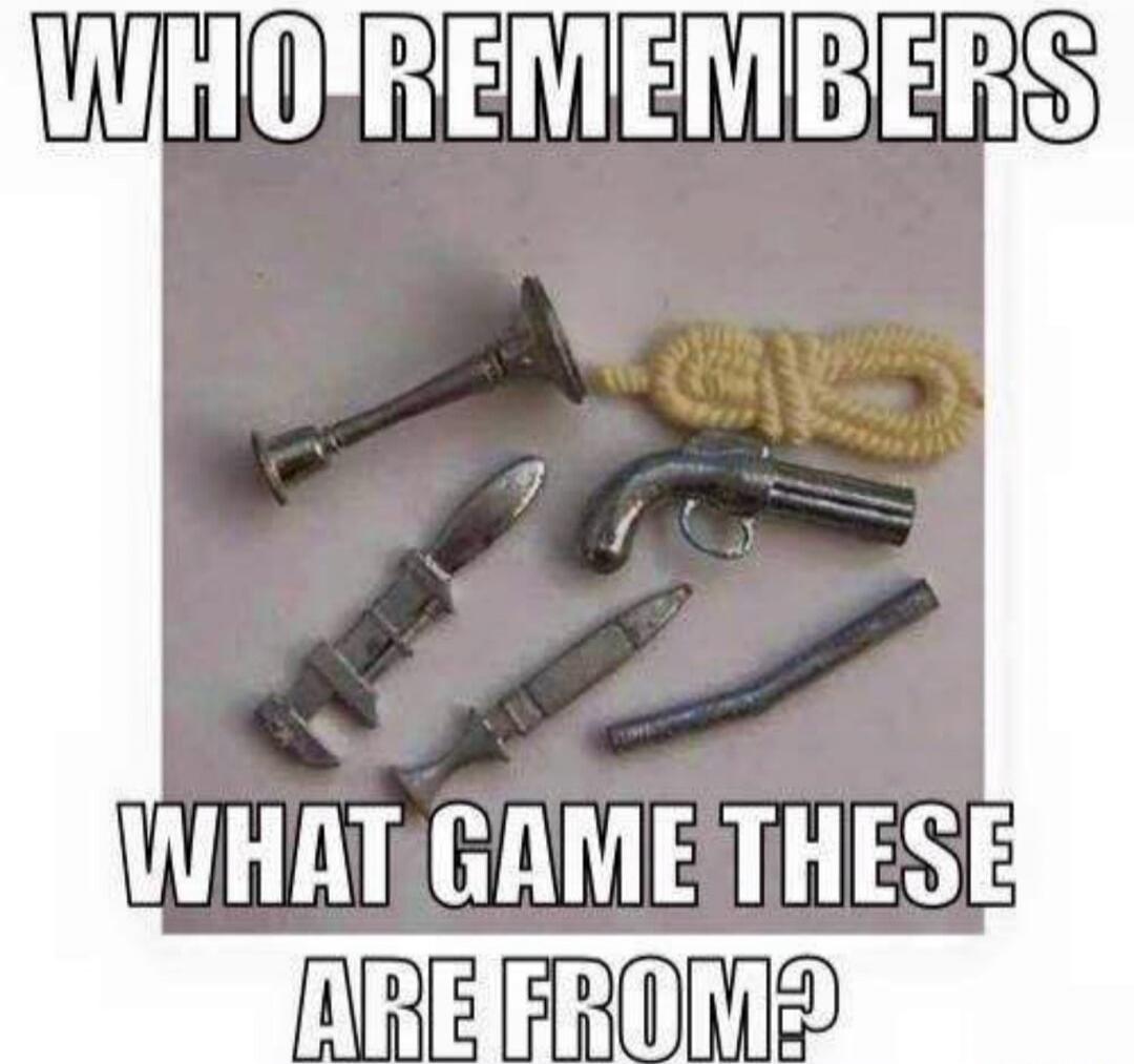 WHO REMEMBERS WHAT GAME THESE ARE FROM?