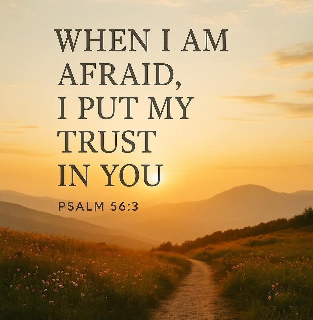 WHEN I AM AFRAID, I PUT MY TRUST IN YOU PSALM 56:3