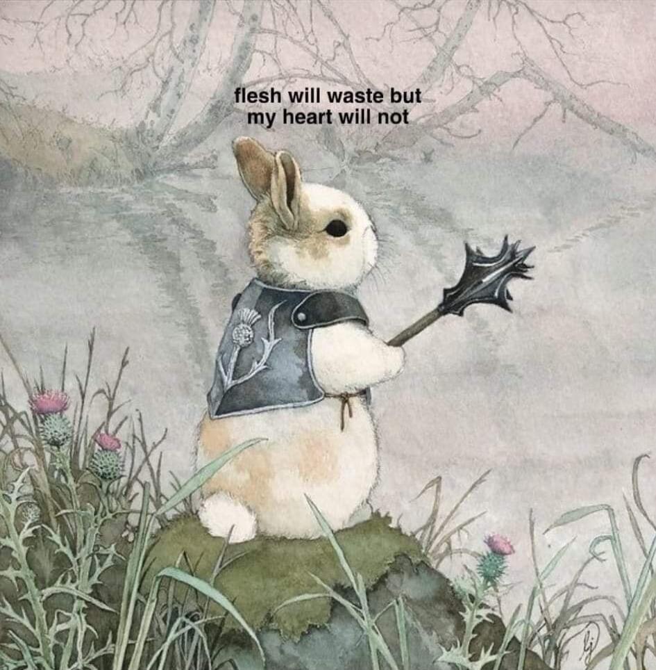 flesh will waste but my hoar will not