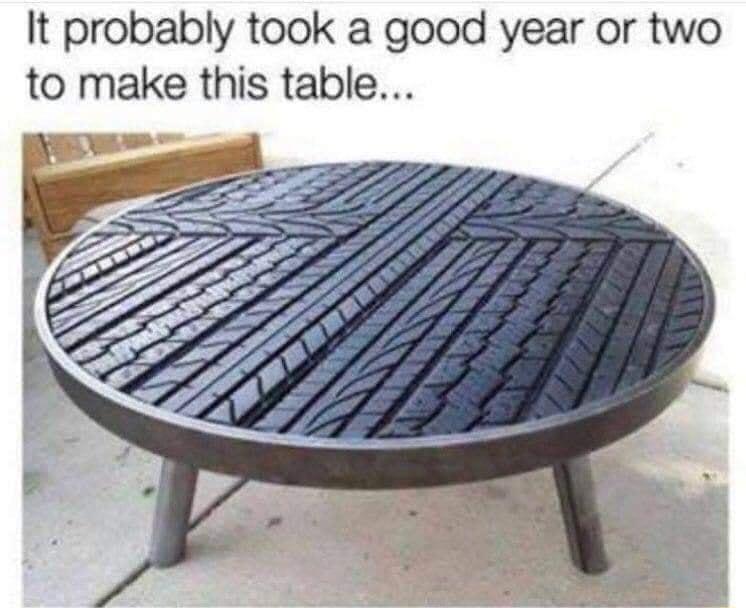 It probably took a good year or two to make this table
