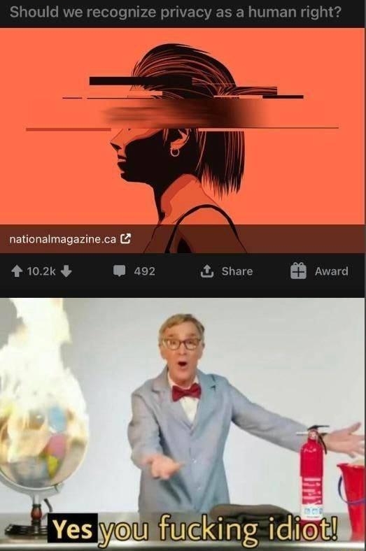 SCIENCE tur RD W nationalmagazineca 2 4102k 292 Share Y Yes yj fucking idiot