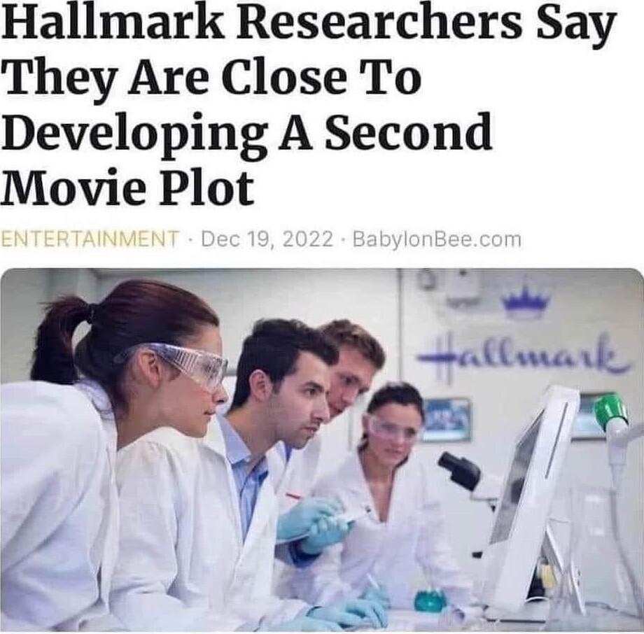Hallmark Researchers Say They Are Close To Developing A Second Movie Plot