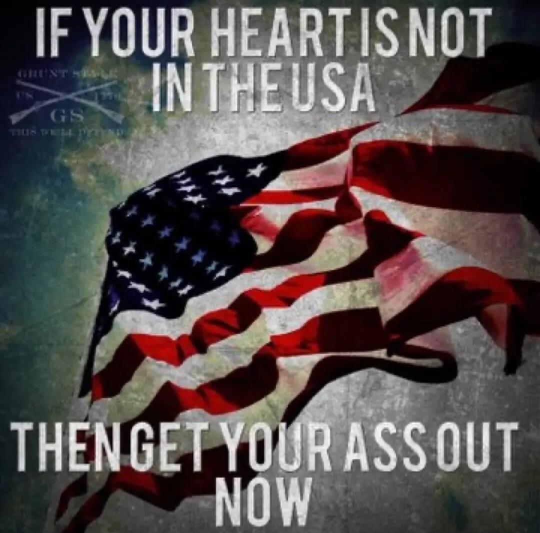 IF YOUR HEART IS NOT IN THE USA THEN GET YOUR ASS OUT NOW GRUNT STYLE GS THIS WE'LL DEFEND
