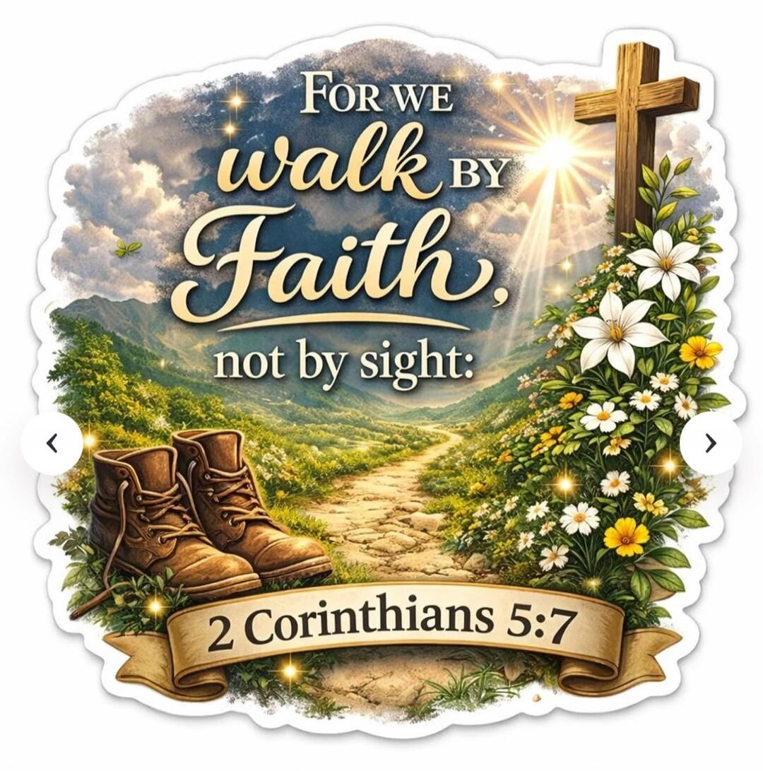 FOR WE walk BY Faith, not by sight: 2 Corinthians 5:7