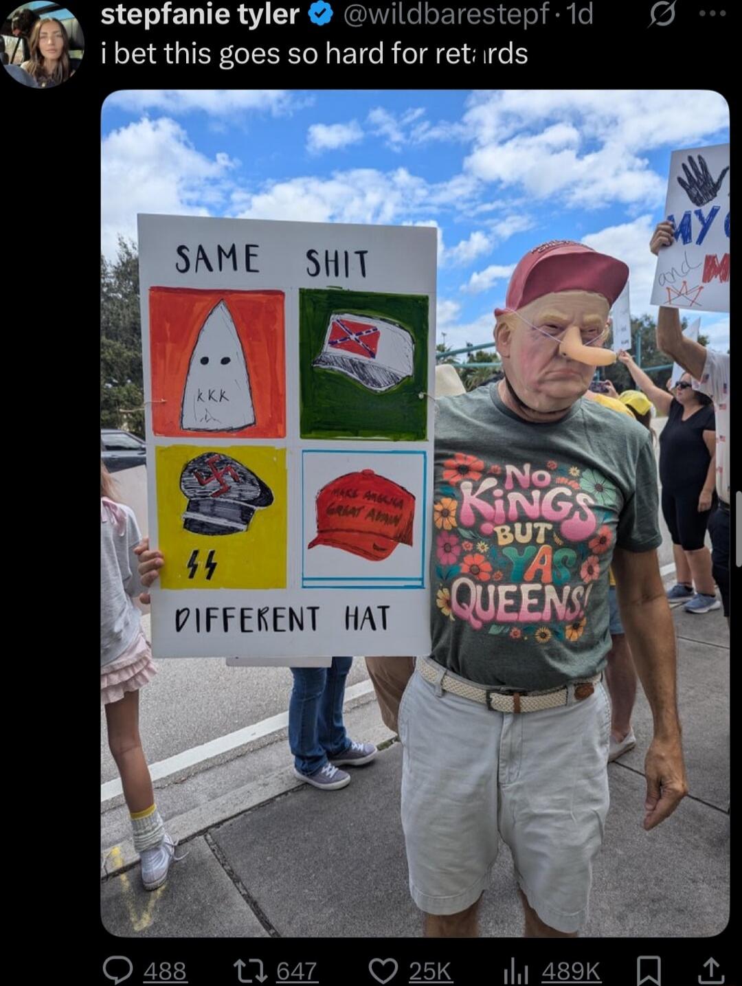 SAME SHIT DIFFERENT HAT; NO KING BUT A QUEEN