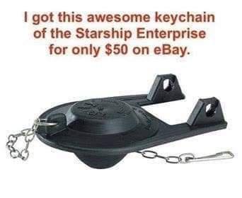 got this awesome keychain of the Starship Enterprise for only 50 on eBay