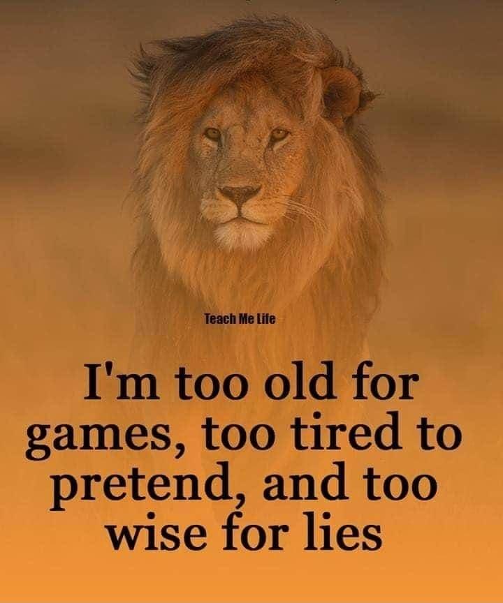 games too tired to pretend and too wise for lies