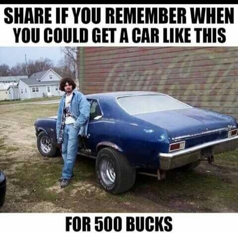 SHARE IF YOU REMEMBER WHEN YOU COULD GET A CAR LIKE THIS FOR 500 BUCKS