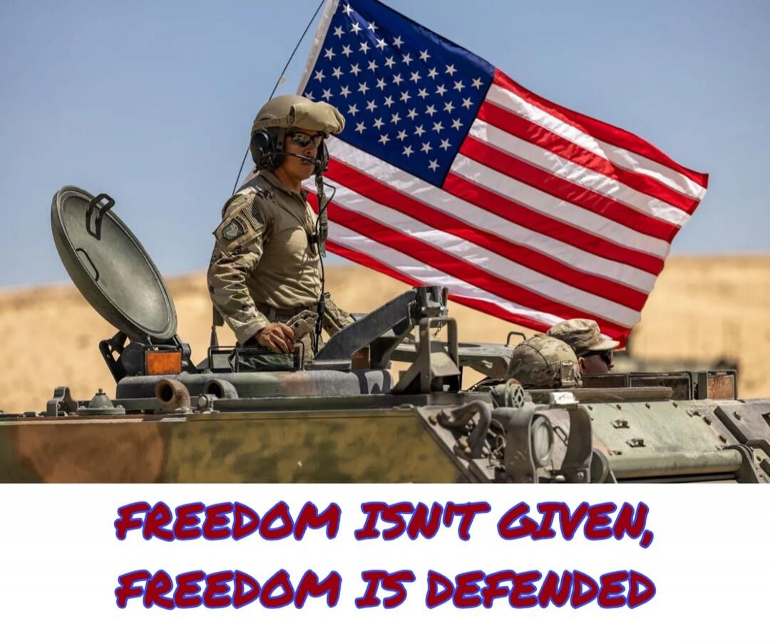 FREEDOM ISN'T GIVEN, FREEDOM IS DEFENDED