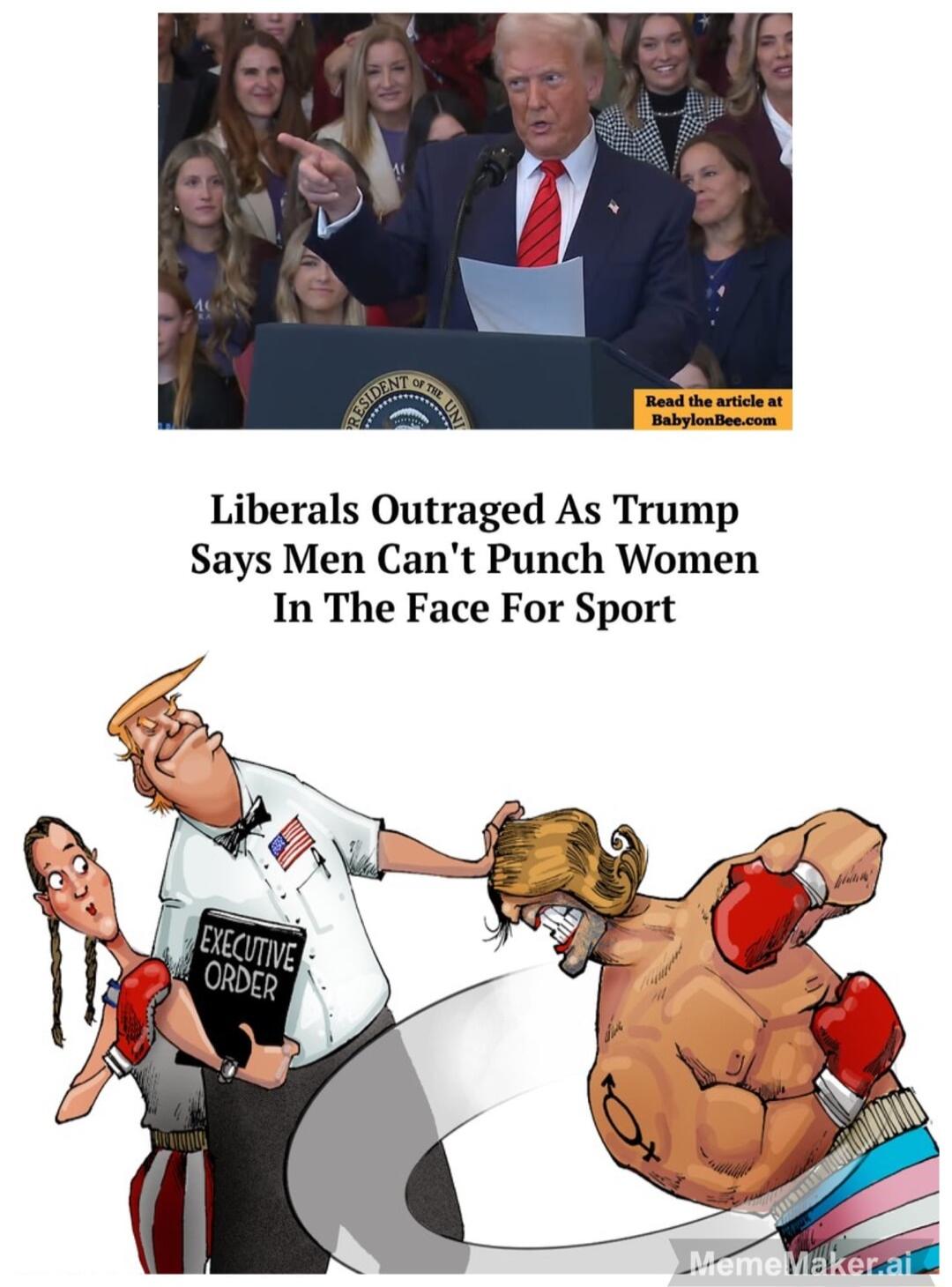 Liberals Outraged As Trump Says Men Cant Punch Women In The Face For Sport