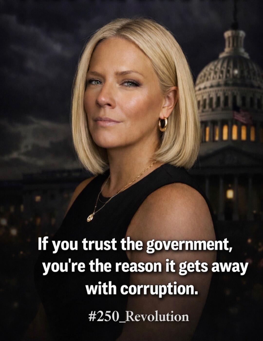 If you trust the government, you're the reason it gets away with corruption. #250_Revolution