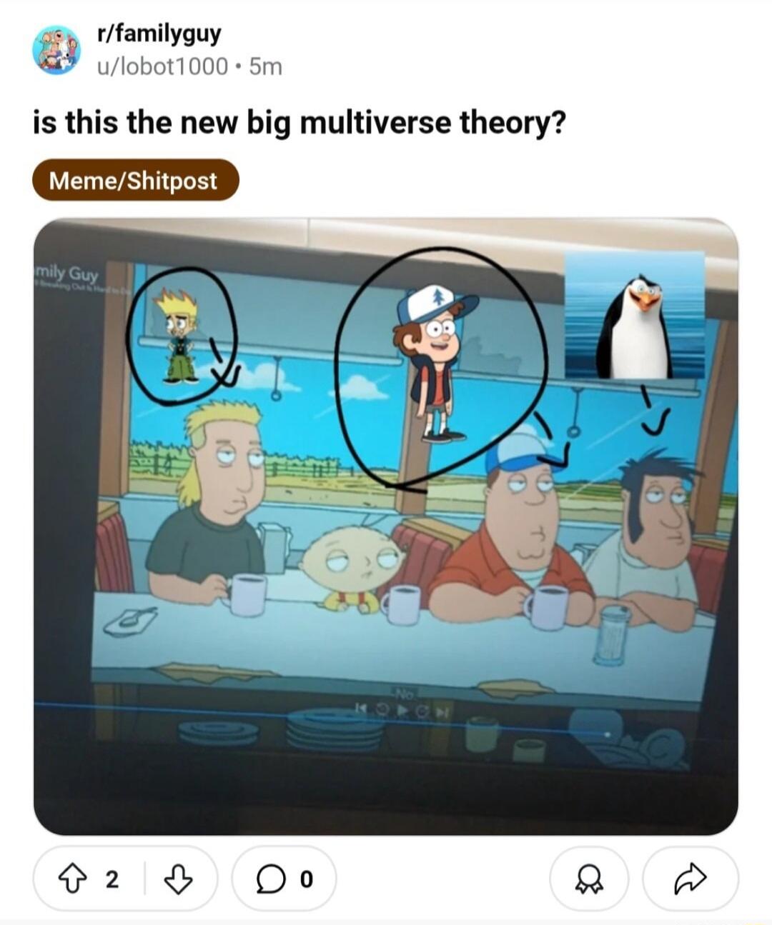 y familyguy is this the new big multiverse theory MemeShitpost