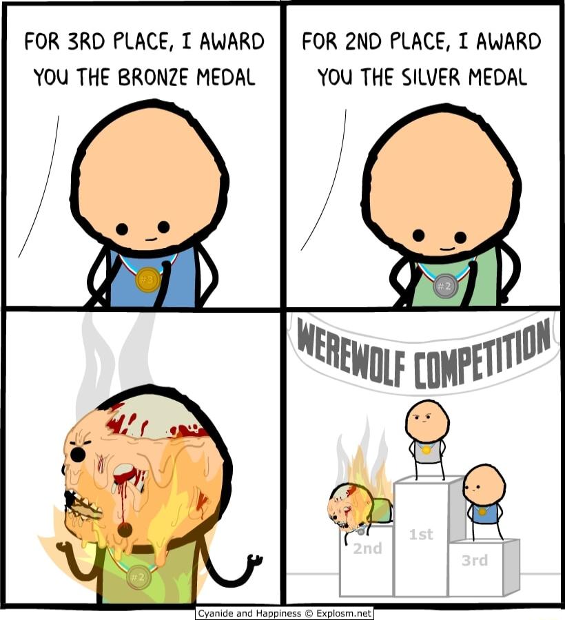 FOR 3RD PLACE I AWARD FOR 2ND PLACE I AWARD YOU THE BRONZE MEDAL YOU THE SILVER MEDAL