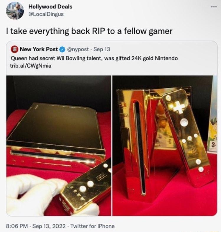 4 Hollywood Deals take everything back RIP to a fellow gamer New York Post Queen had secret tribalCWgNmia nypost Sep 13 wing talent was ifted 24K gold Nintendo 806PM Sey Twitter for iPhone
