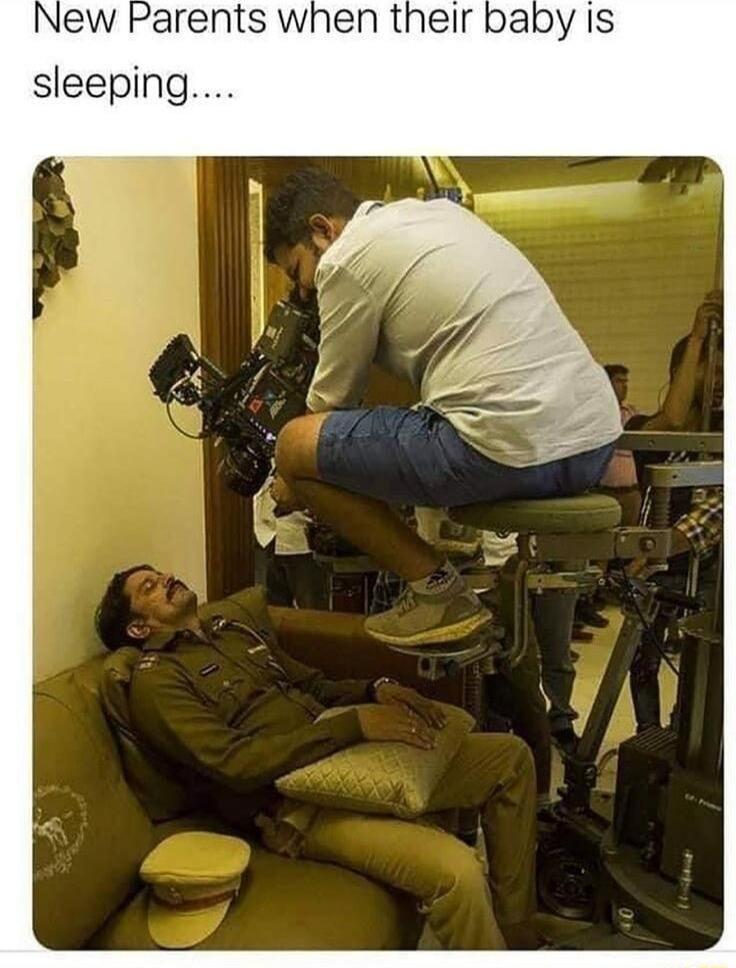 New Parents when their baby is sleeping....