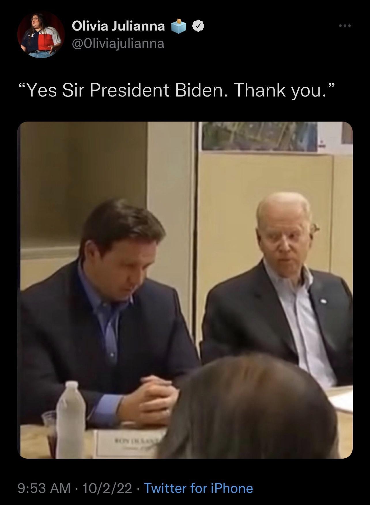 OliviaJulianna 0liviajulianna Yes Sir President Biden Thank you