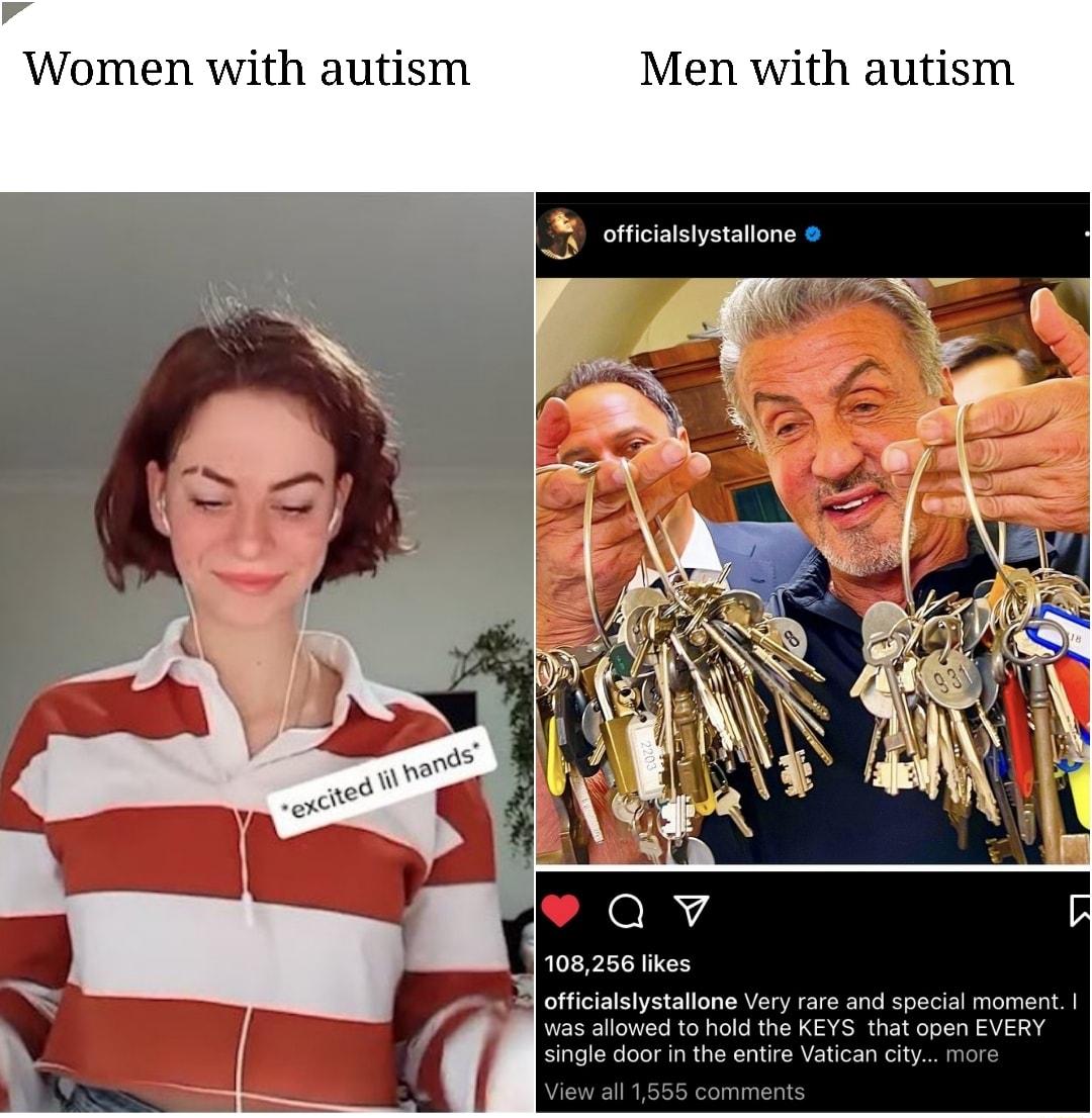 Women with autism Men with autism