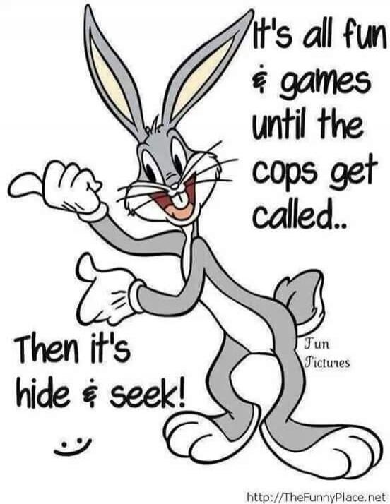 It's all fun & games until the cops get called.. Then it's hide & seek!