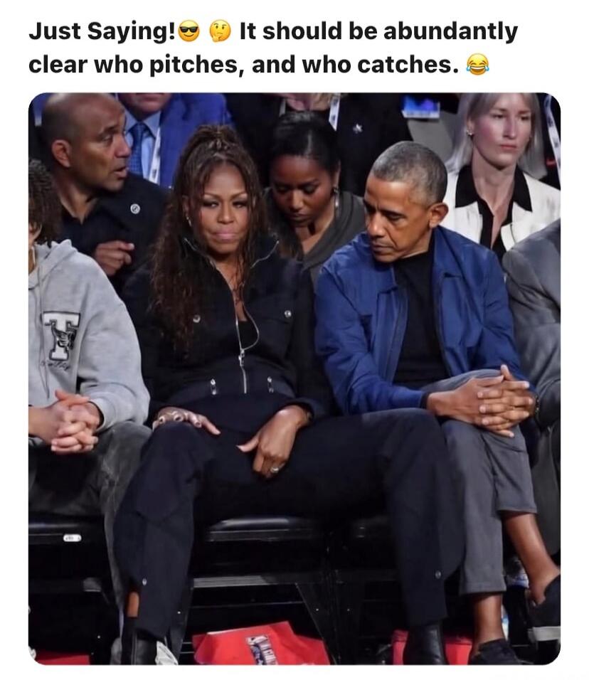 Just Saying! It should be abundantly clear who pitches, and who catches.