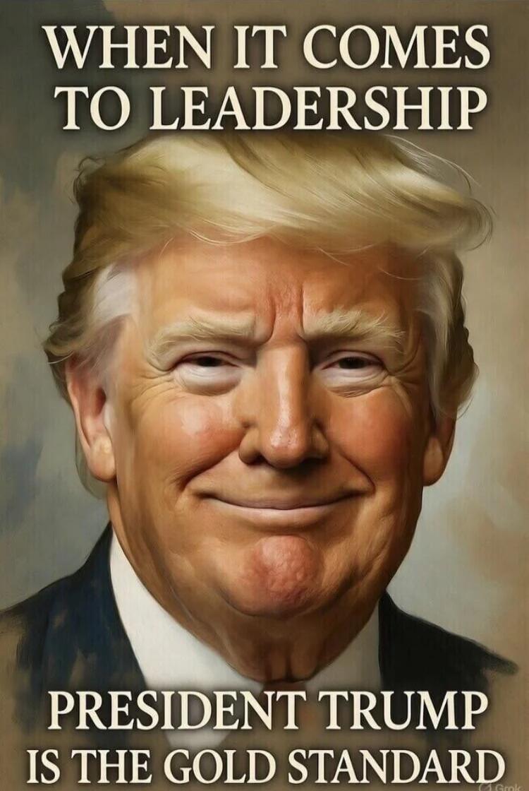 WHEN IT COMES TO LEADERSHIP
PRESIDENT TRUMP IS THE GOLD STANDARD