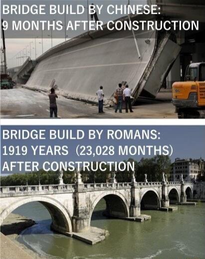 WE ONSTRUCTION BRIDGE BUILD BY ROMANS 1919 YEARS 23028 MONTHS