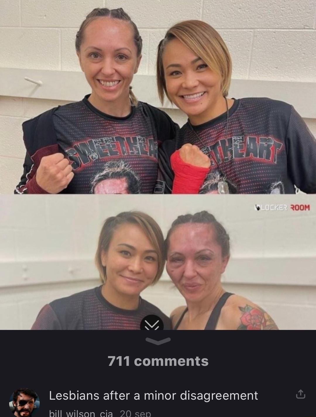 711 comments Lesbians after a minor disagreement