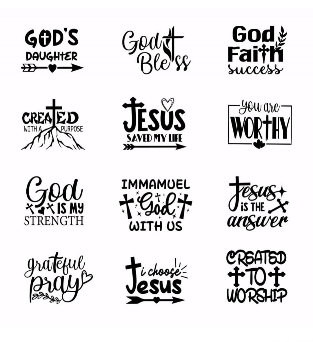 GOD'S DAUGHTER, God Bless, God Faith success, CREATED WITH A PURPOSE, Jesus SAVED MY LIFE, You are WORTHY, God IS MY STRENGTH, IMMANUEL God WITH US, Jesus IS THE answer, grateful pray, I choose Jesus, CREATED TO WORSHIP