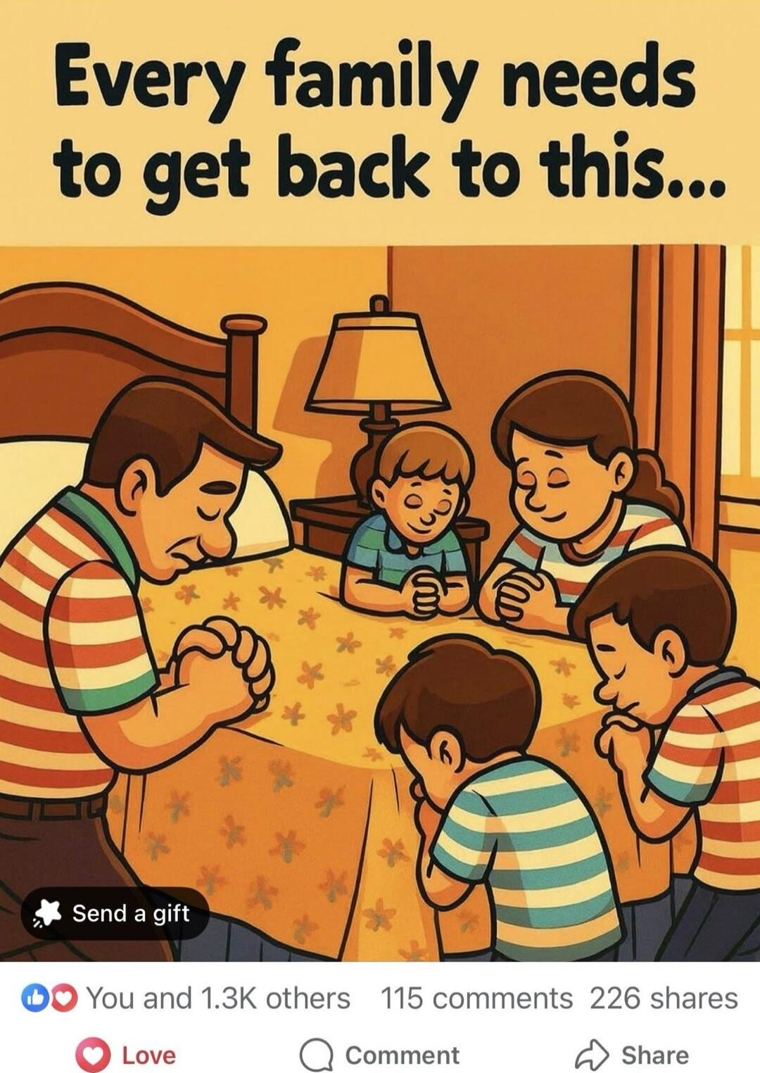 Every family needs to get back to this...