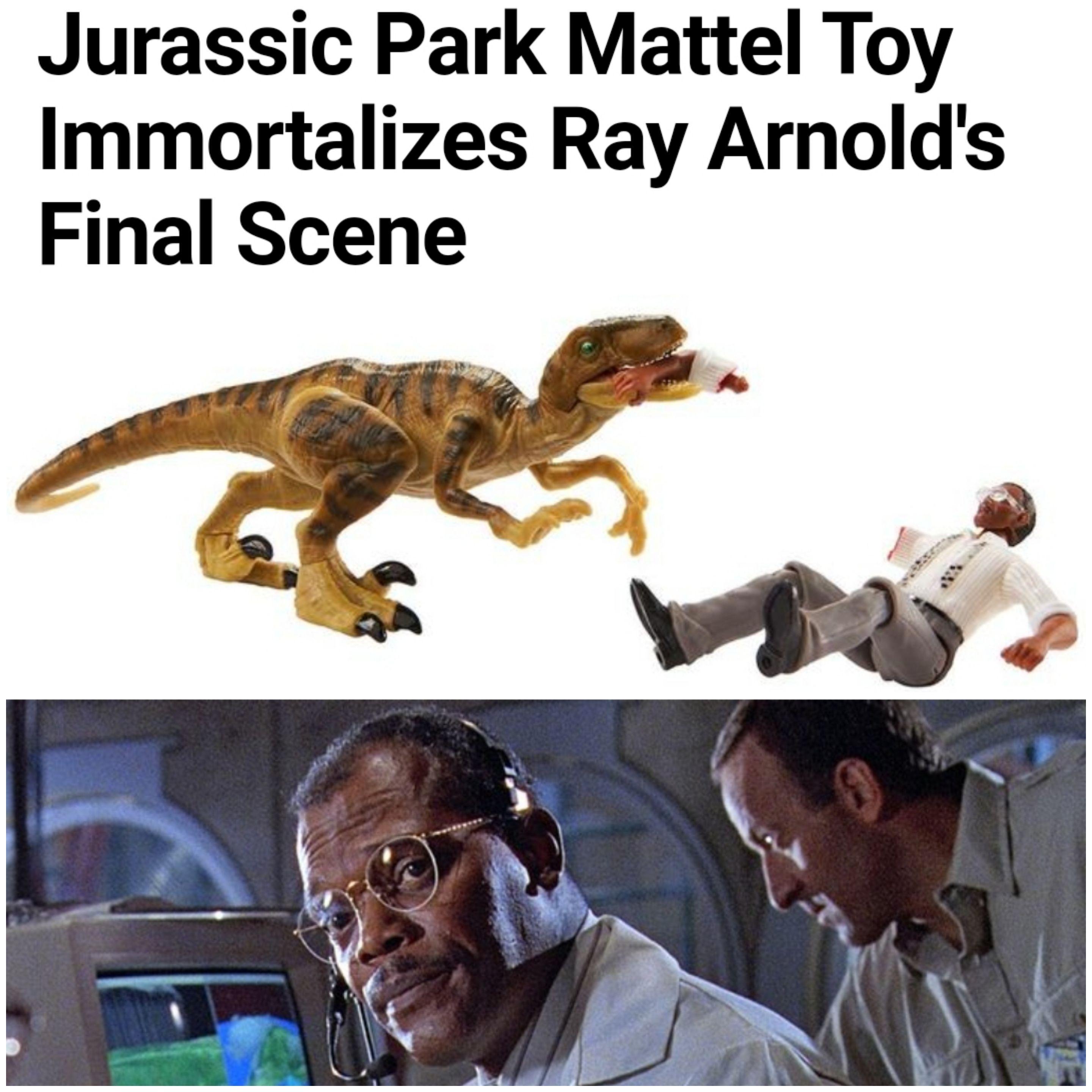 Jurassic Park Mattel Toy Immortalizes Ray Arnolds Final Scene