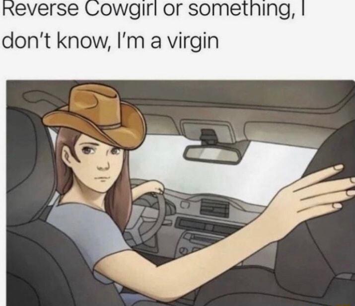 reverse Cowgirl or sometning dont know Im a virgin